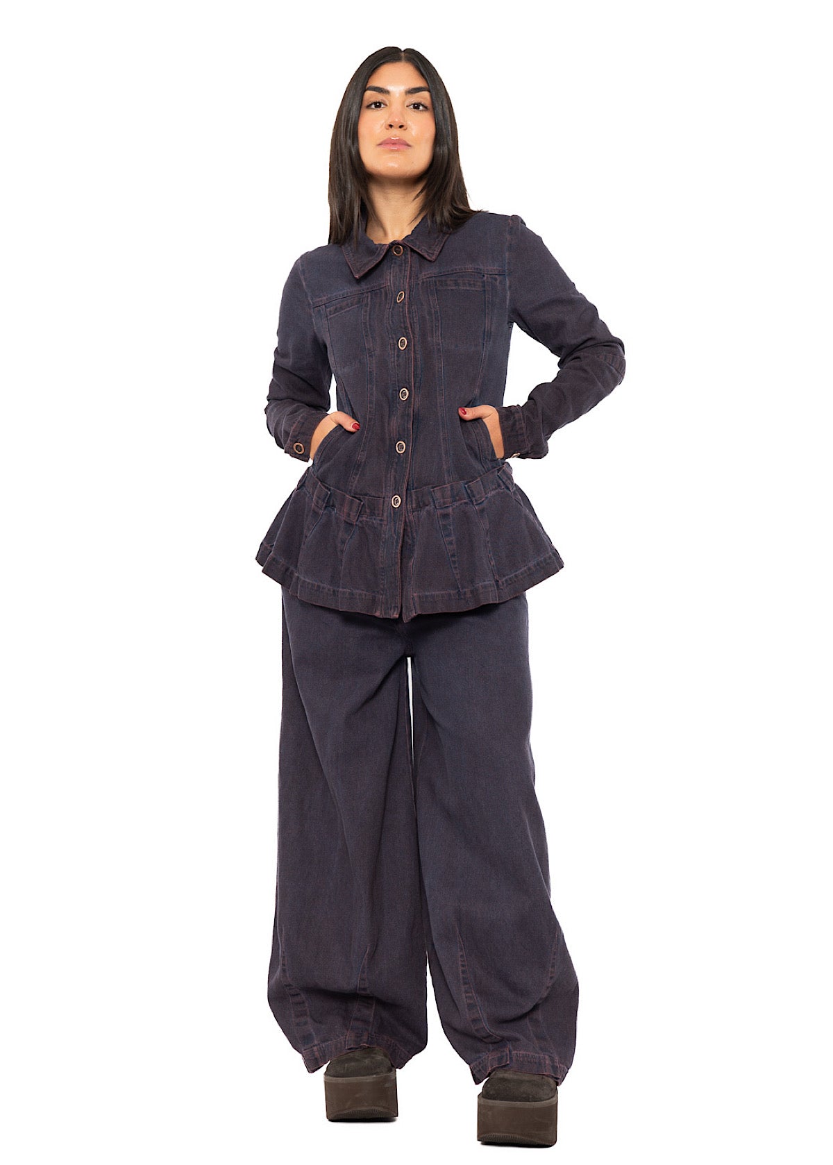 GARMENT-DYED DENIM JACKET
