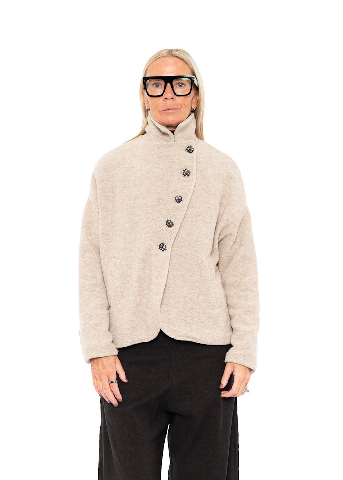 WOOL-BLEND BOXY JACKET