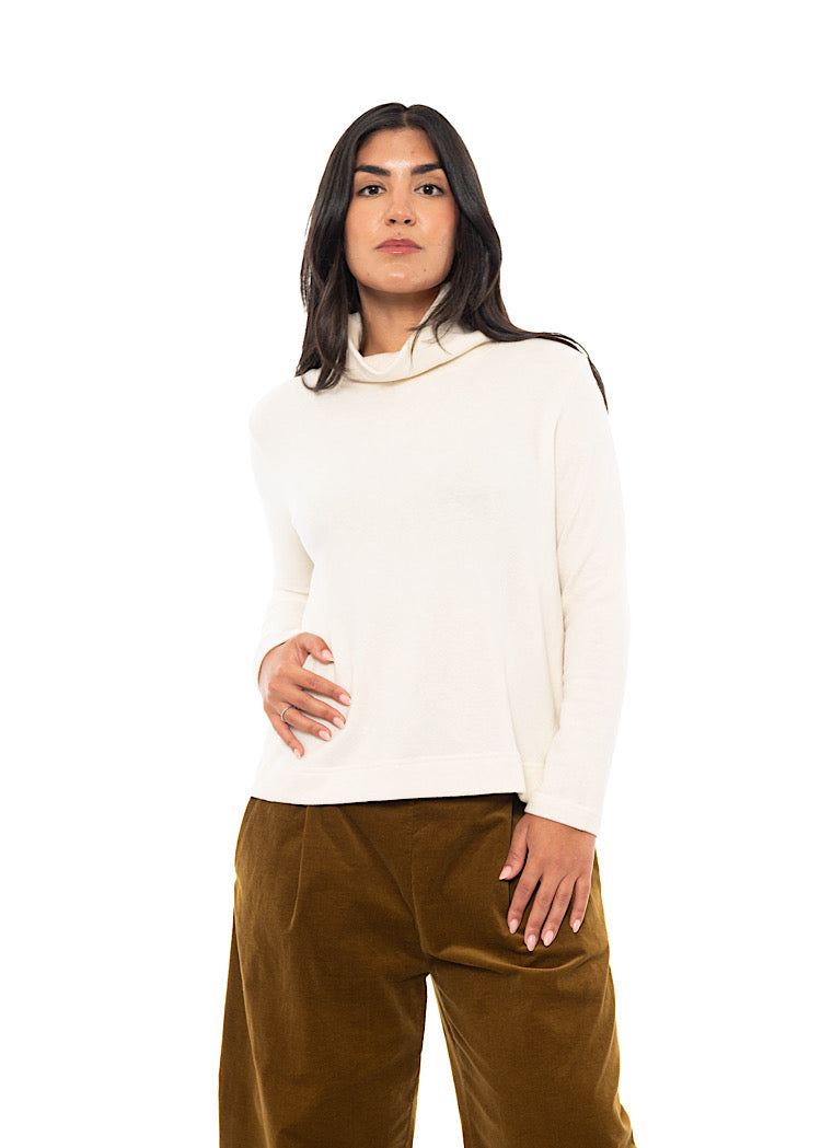 COTTON-FLEECE LYDIA PULLOVER