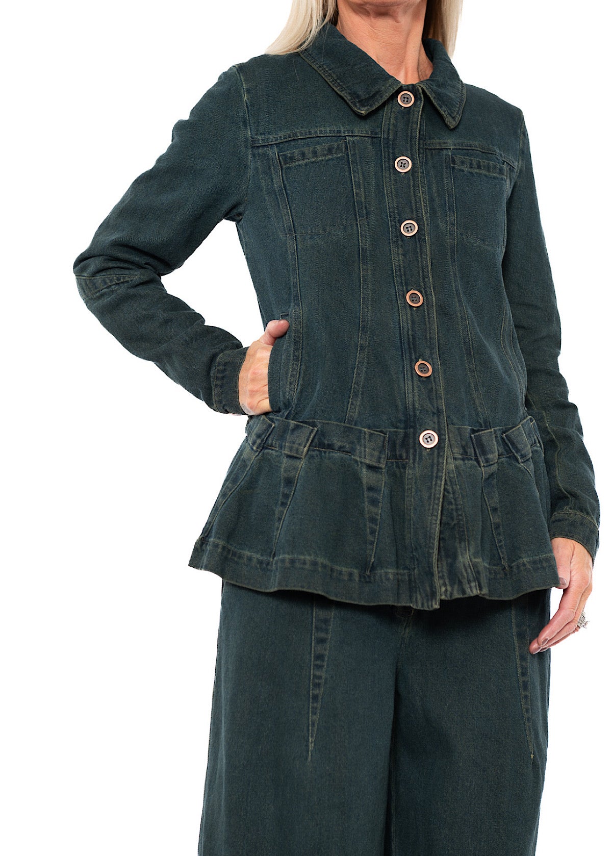 GARMENT-DYED DENIM JACKET
