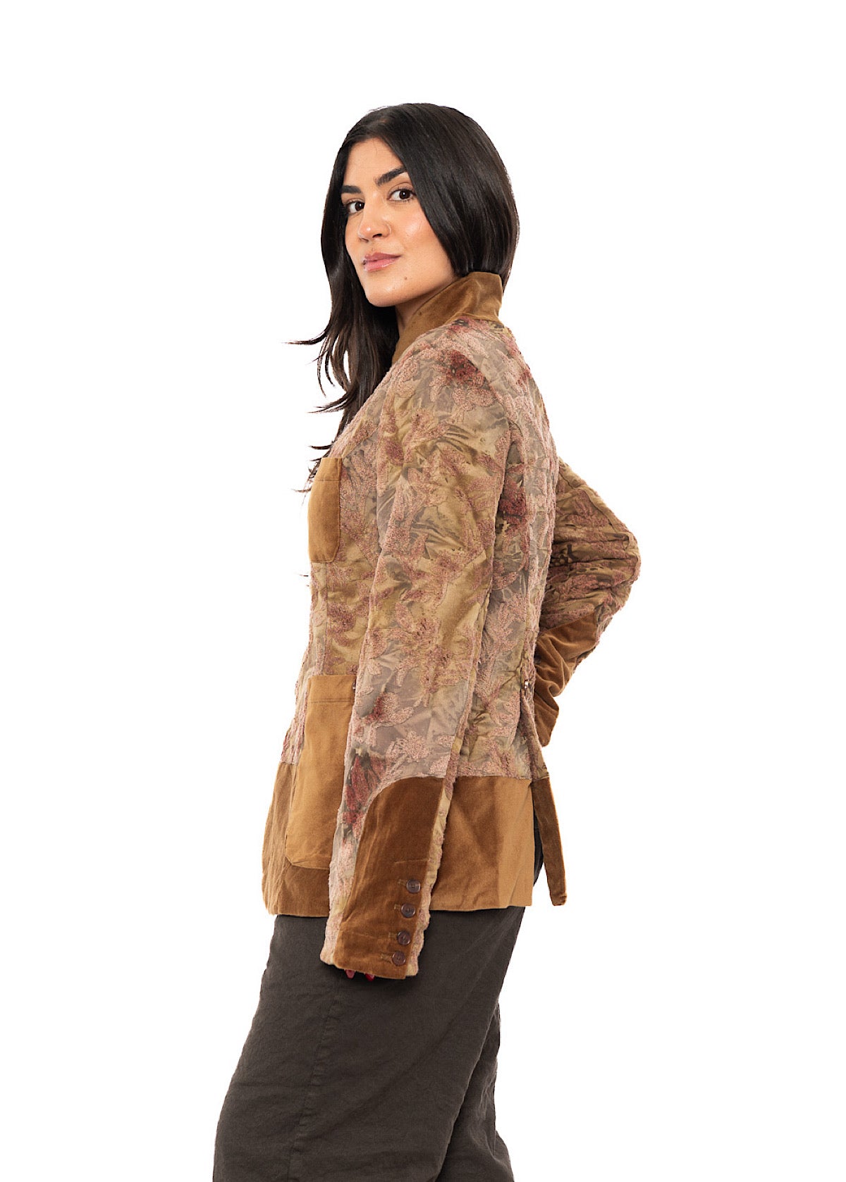 TEXTURED STRAIGHT-CUT JACKET