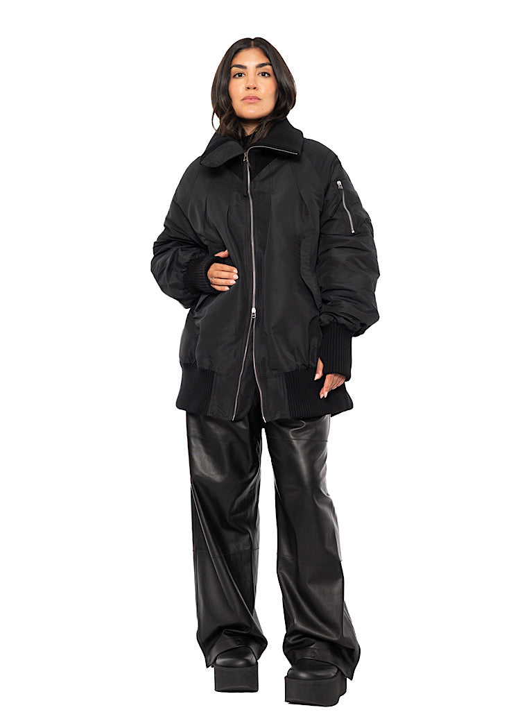 OVERSIZED PADDED BOMBER JACKET