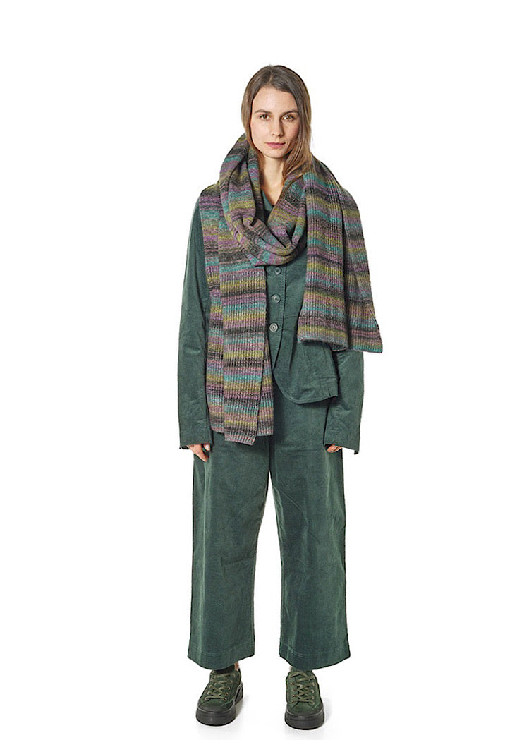 MULTICOLOUR STRIPE KNITTED SCARF