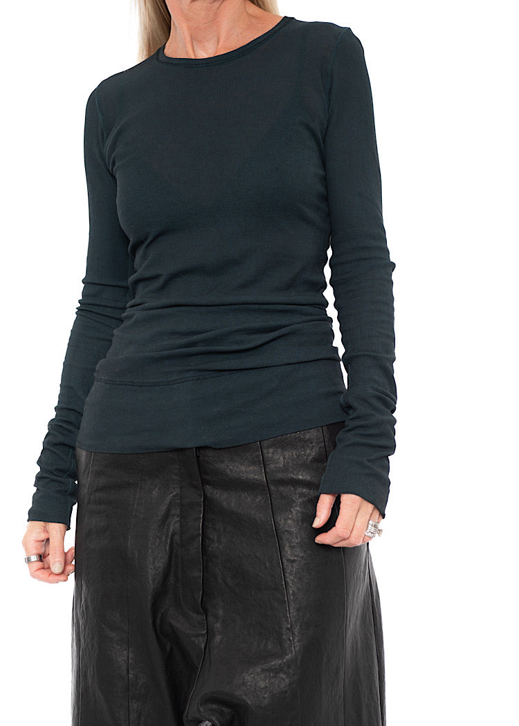 FITTED RIB JERSEY T-SHIRT