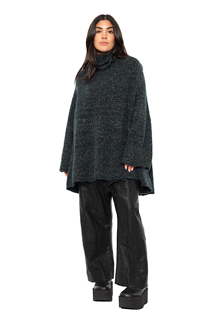RELAXED MARLED KNIT TUNIC