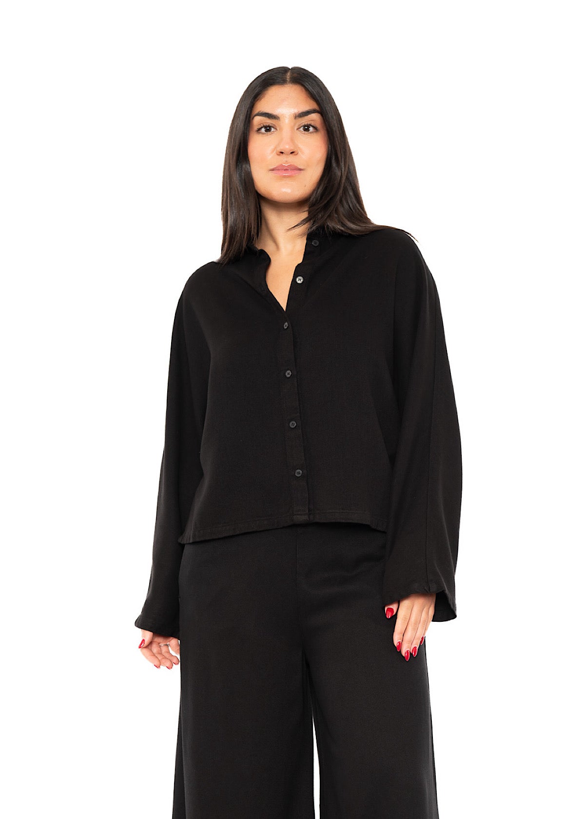 BOXY BATWING SLEEVED BLOUSE