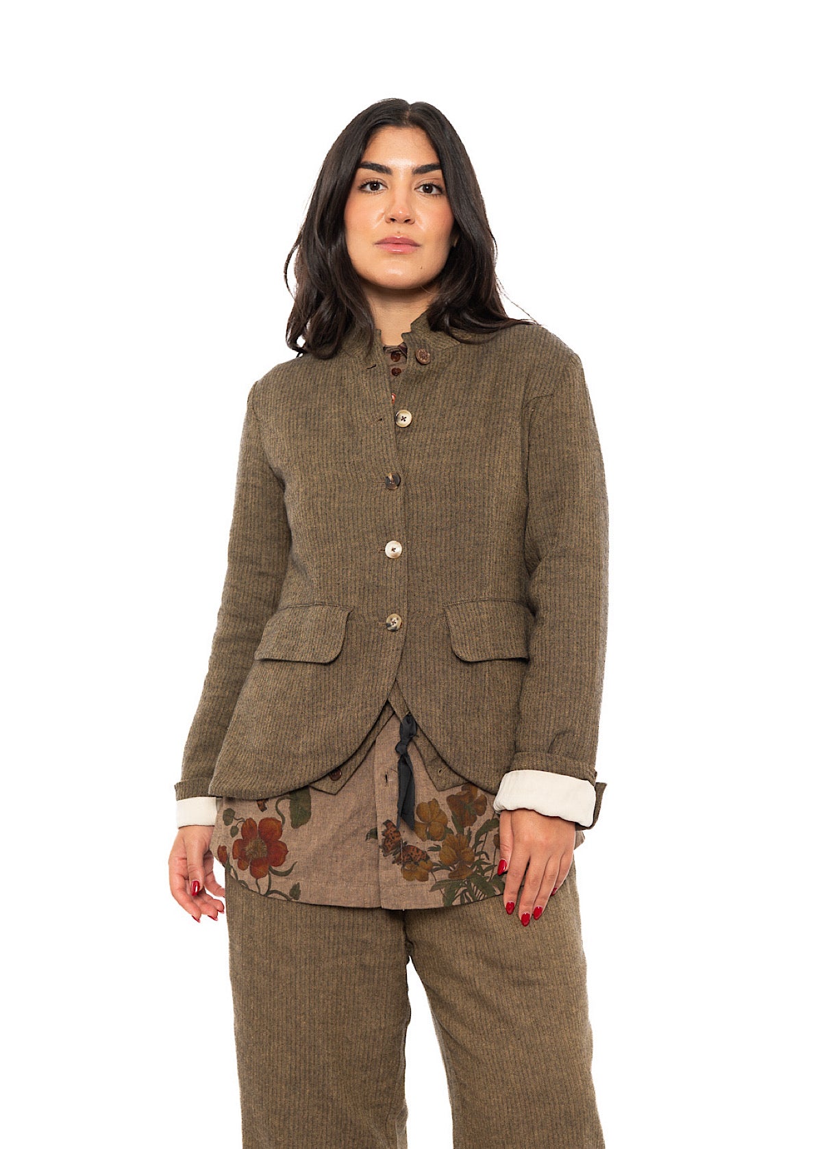 TAILORED HERRINGBONE JACKET