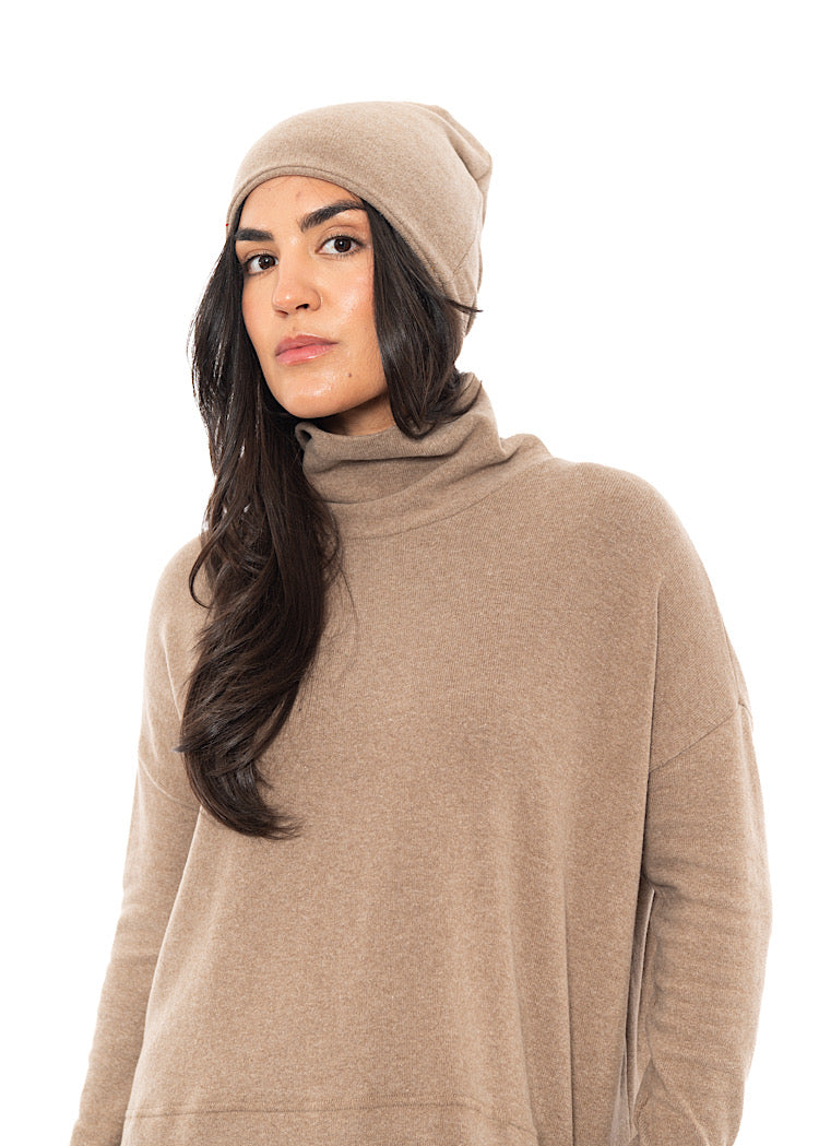 COTTON-FLEECE KAKI HAT