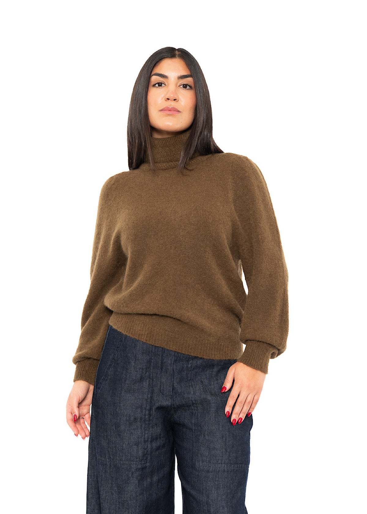 ALPACA-MIX SCULPTURAL PULLOVER