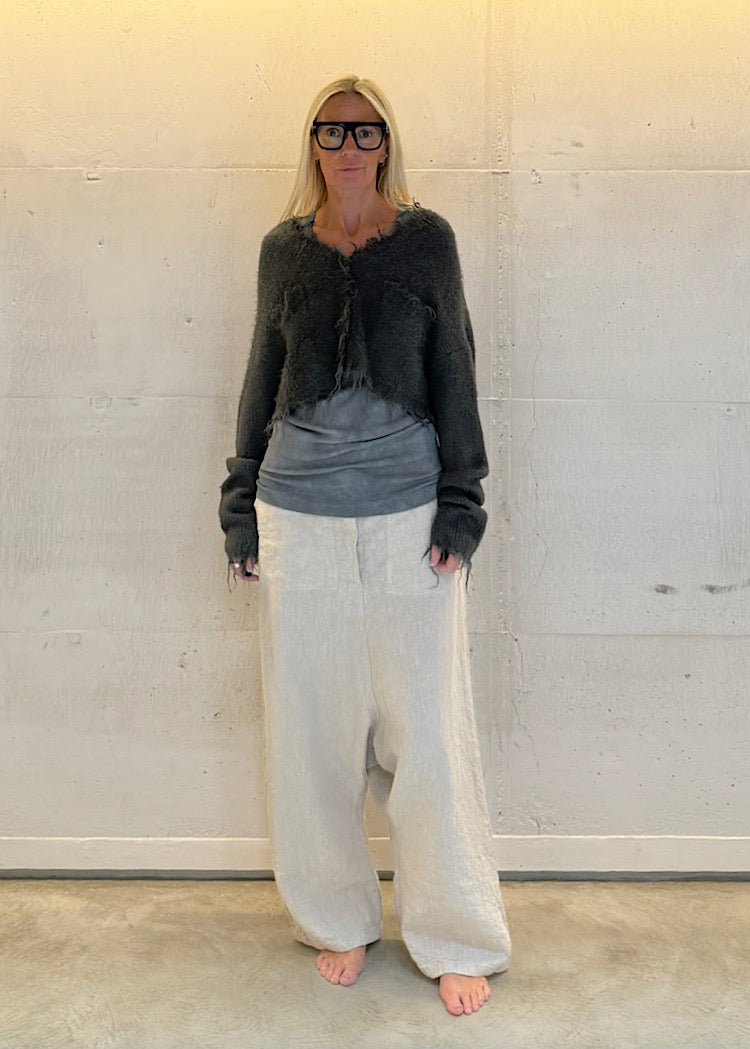 PRE-ORDER RUNDHOLZ DIP CARDIGAN *LINEN* (Shown in SEAWEED)