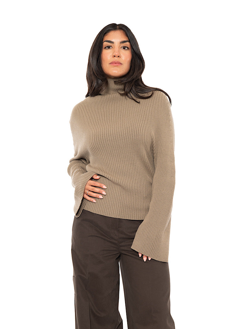 MERINO WOOL KNITTED PULLOVER
