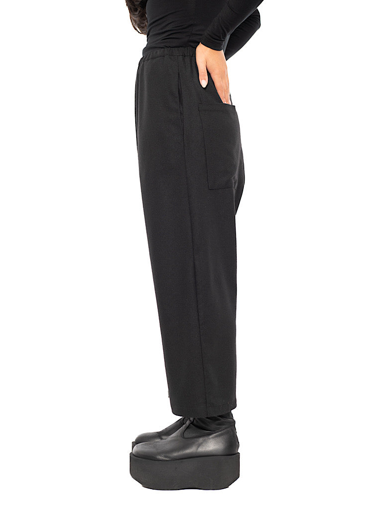 DROP CROTCH WOOL TROUSER
