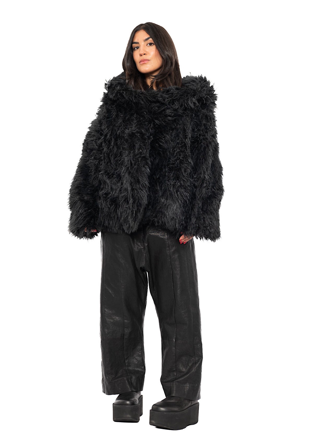 OVERSIZED FAUX FUR JACKET