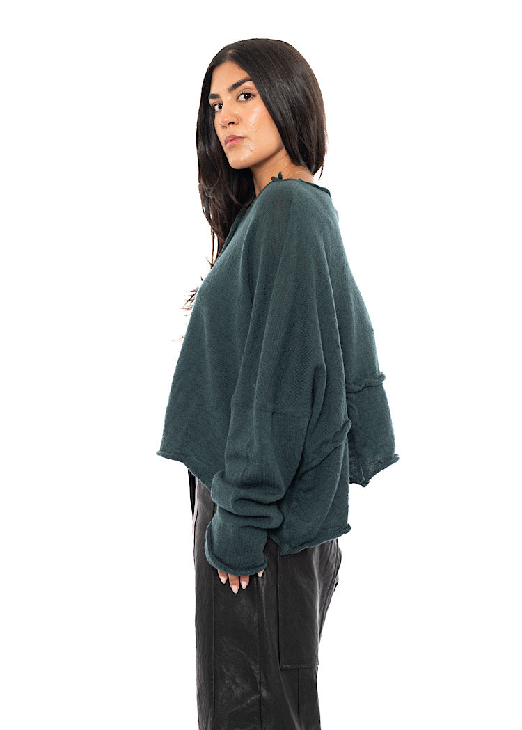 BOILED WOOL KNITTED PULLOVER