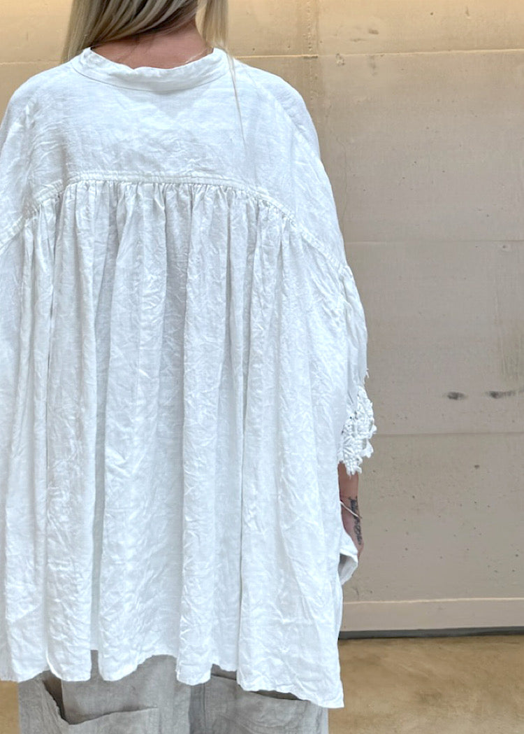 PRE-ORDER RUNDHOLZ DIP BLOUSE *LINEN FOG* (Shown in SEAFOAM FOG)