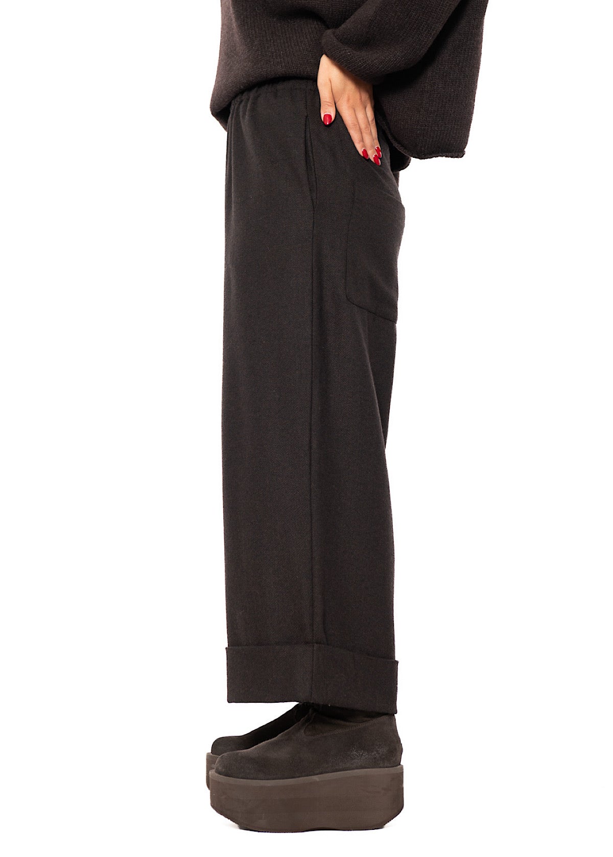 HERRINGBONE WIDE LEG GIONA TROUSER
