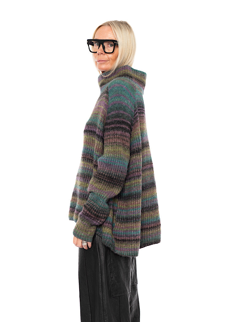 MULTICOLOUR STRIPE KNITTED PULLOVER