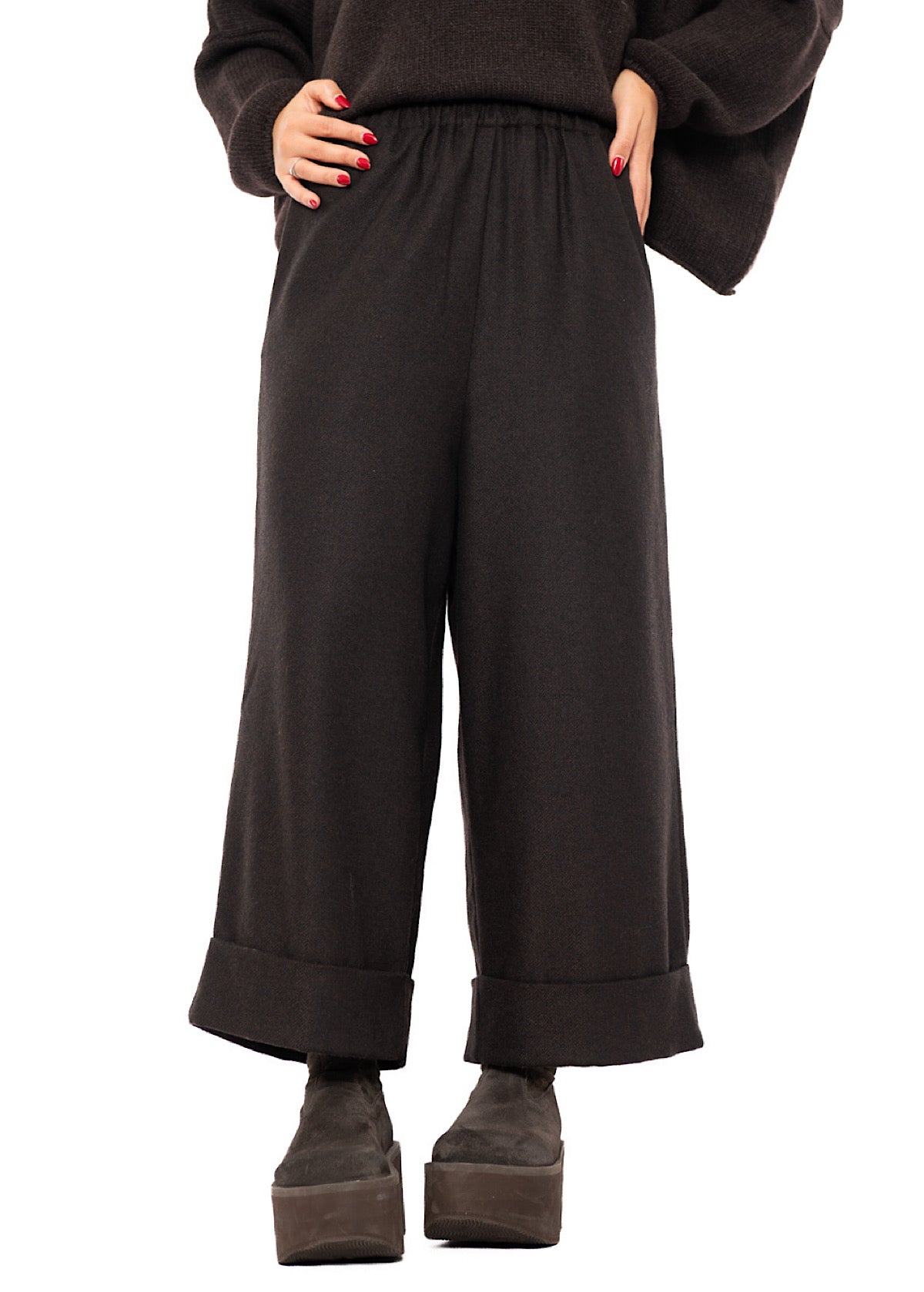 HERRINGBONE WIDE LEG GIONA TROUSER