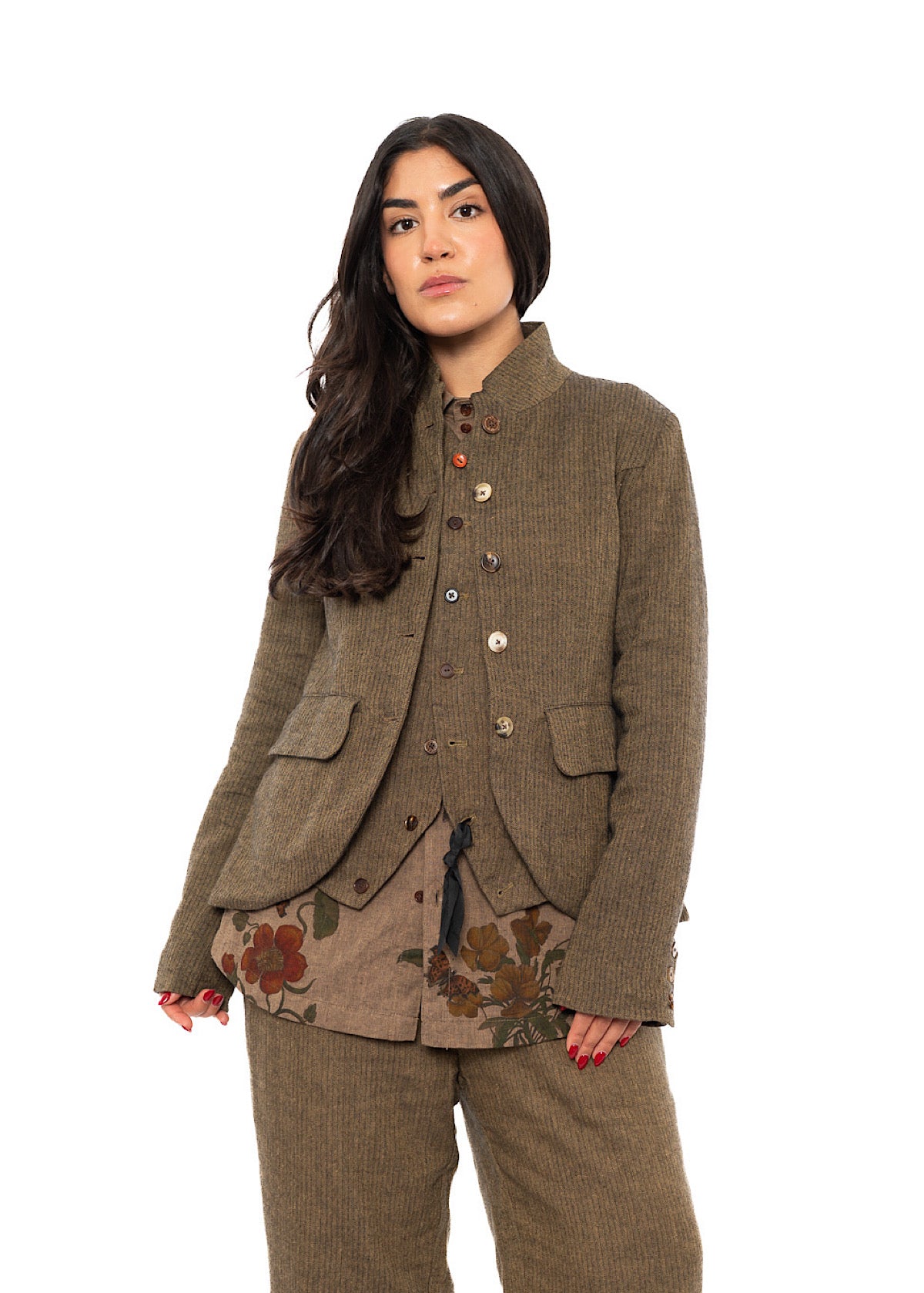 TAILORED HERRINGBONE JACKET
