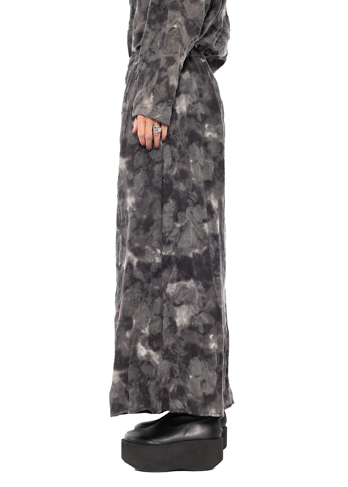 TEXTURED WIDE LEG TROUSER