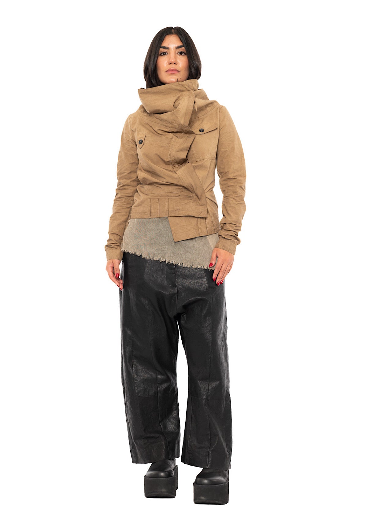 FITTED DETACHABLE FAUX FUR TRIMMED JACKET