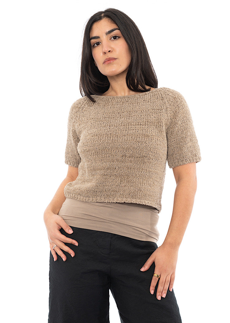 SARAH PACINI CROPPED PULLOVER