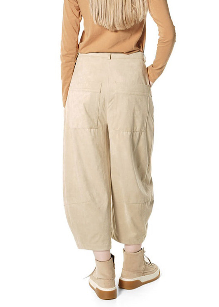 FAUX SUEDE BALLOON TROUSER *BRONZE* (Shown in SAND)