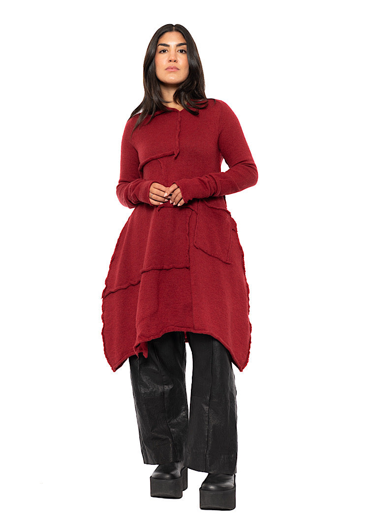 ASYMMETRIC WOOL KNITTED TUNIC