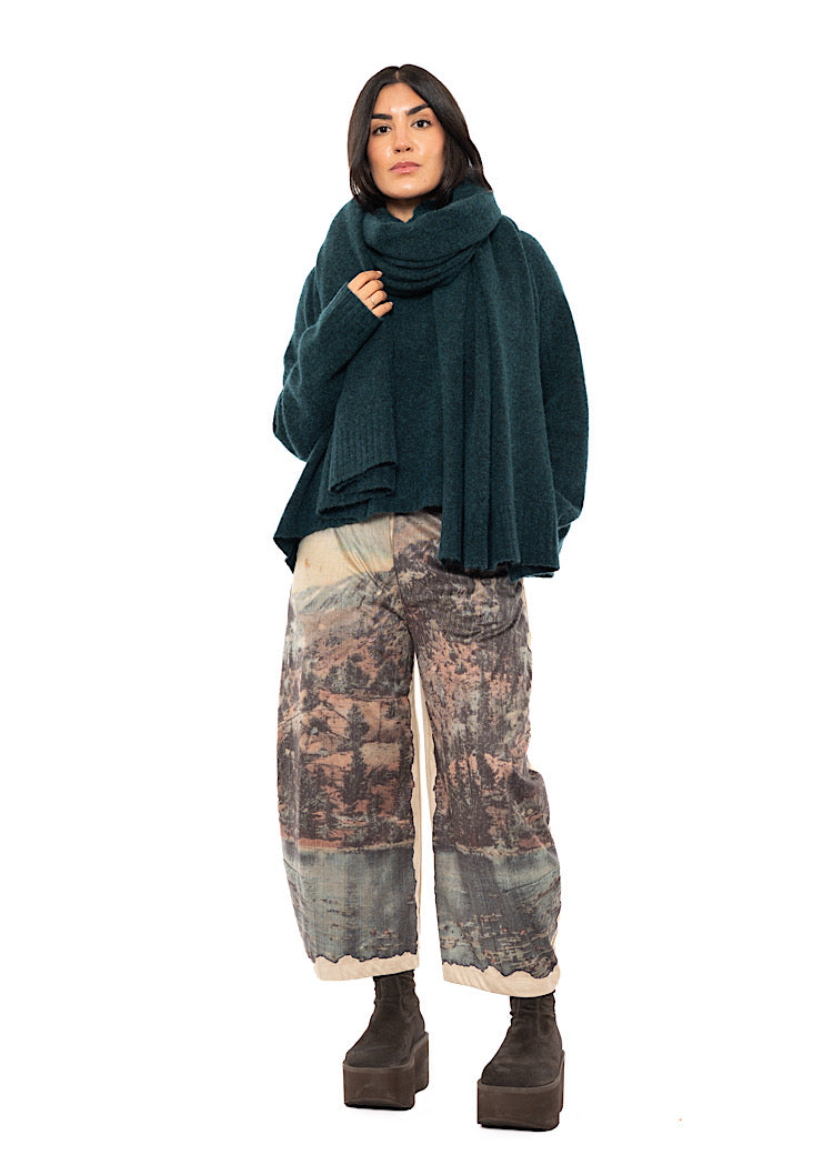 BRUSHED MÉLANGE KNITTED SCARF