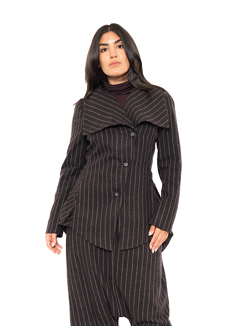 ASYMMETRIC TAILORED WOOL JACKET