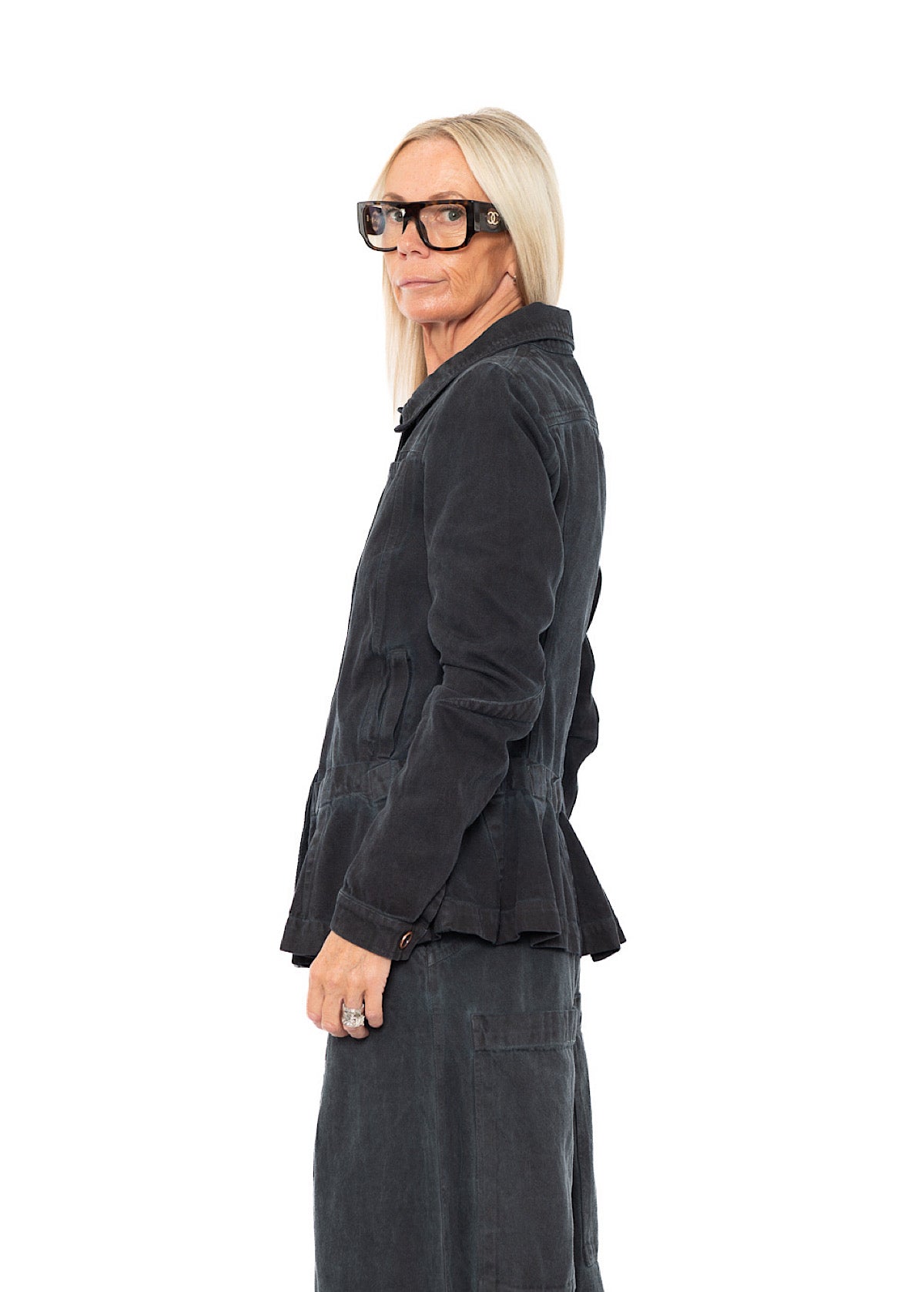 GARMENT-DYED DENIM JACKET