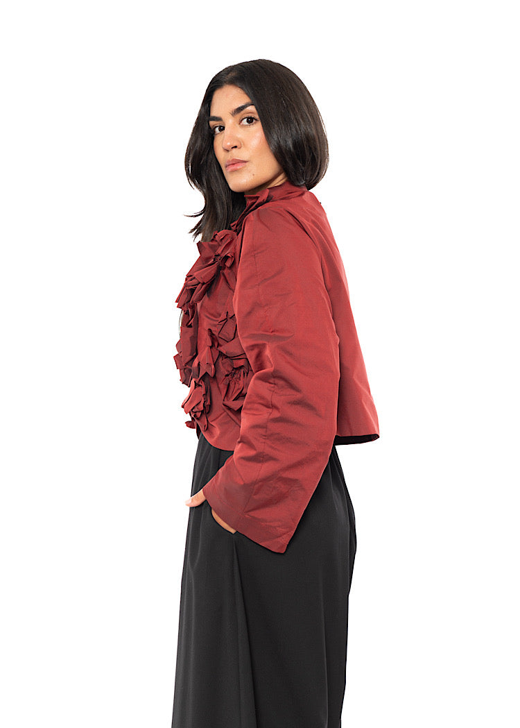 FLOWER APPLIQUÉ SHORT JACKET