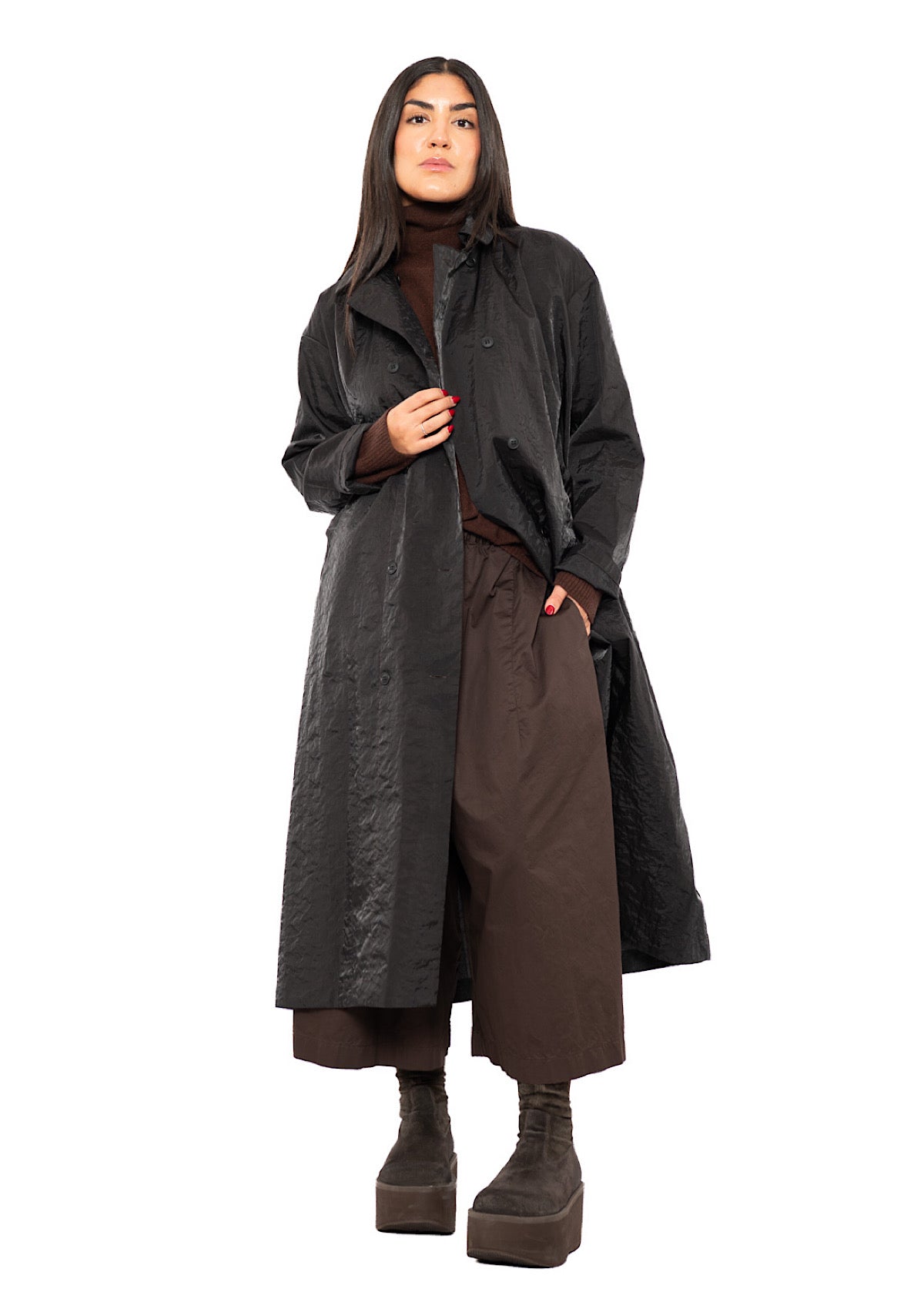 SILK MIX TRENCH COAT