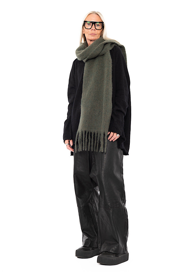 FRINGED ALPACA-BLEND SCARF