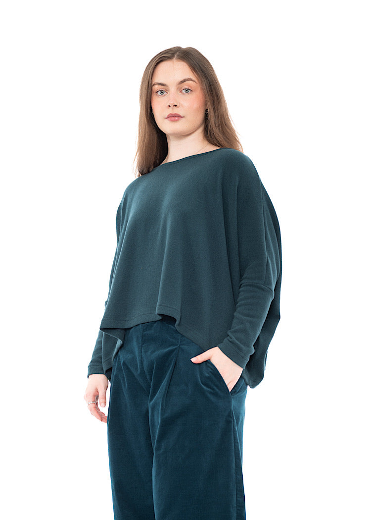 SIGNATURE COTTON-FLEECE KIRA PULLOVER