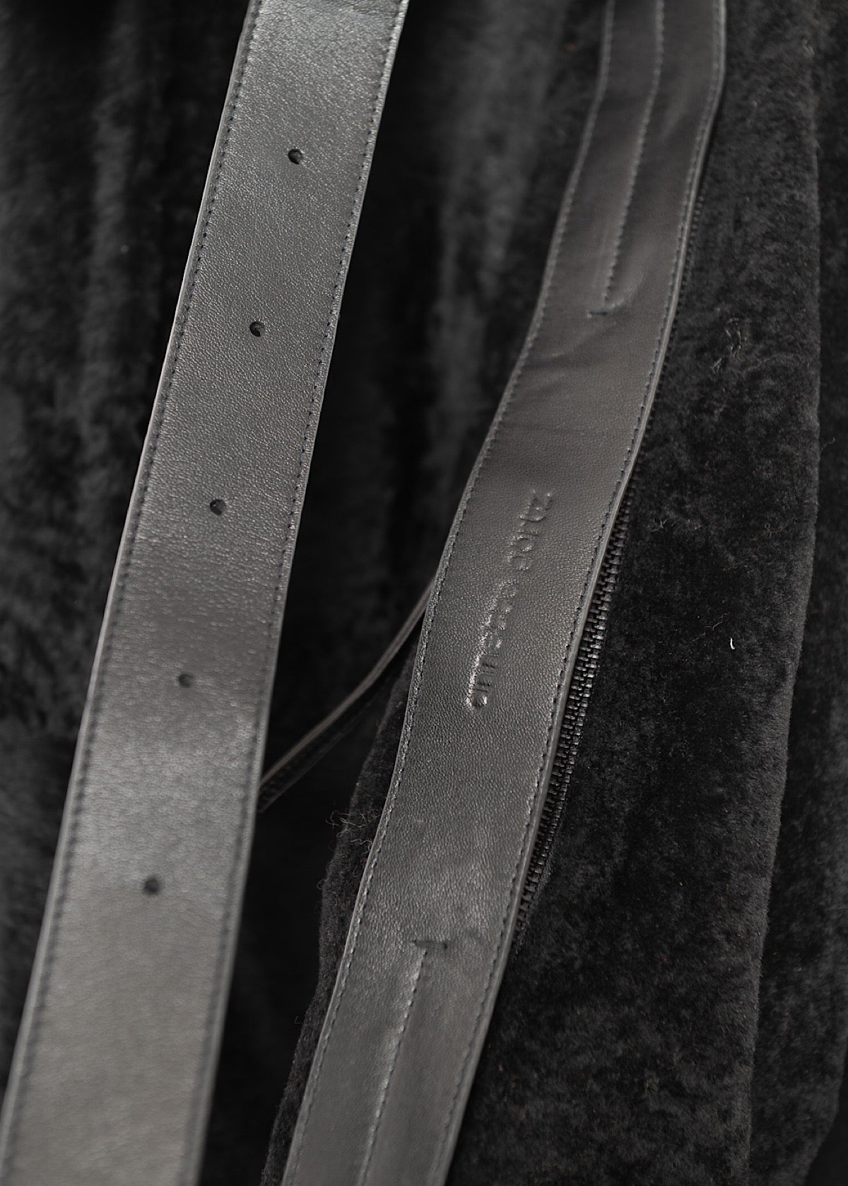 CROSSBODY FUR-FINISHED LEATHER BAG