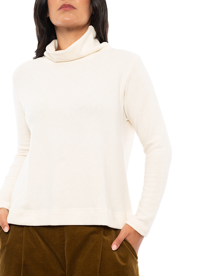 COTTON-FLEECE LYDIA PULLOVER
