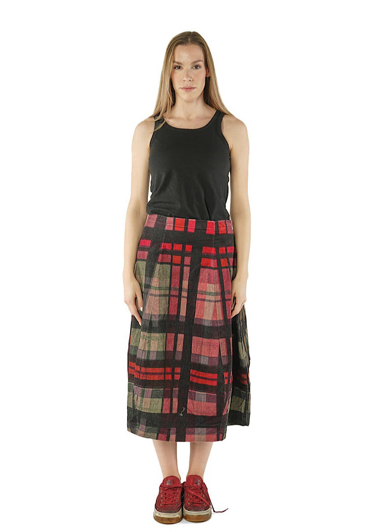 CL HERITAGE CHECK BALLOON SKIRT