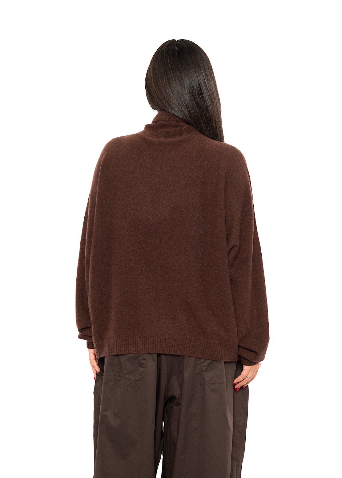 ROLL NECK CASHMERE PULLOVER