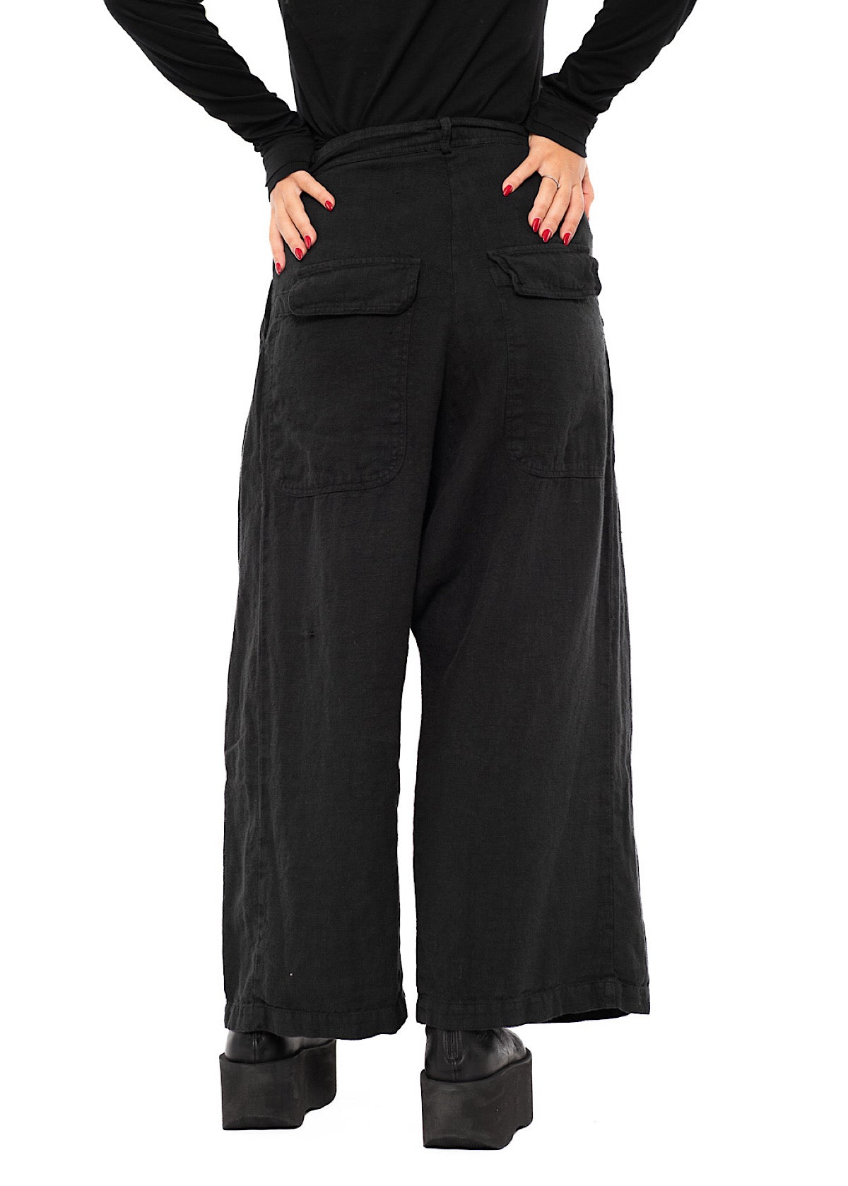 WINTER LINEN WIDE-LEG TROUSER