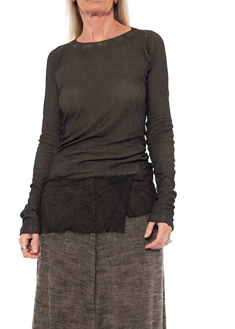 SIGNATURE NETTED HEM T-SHIRT