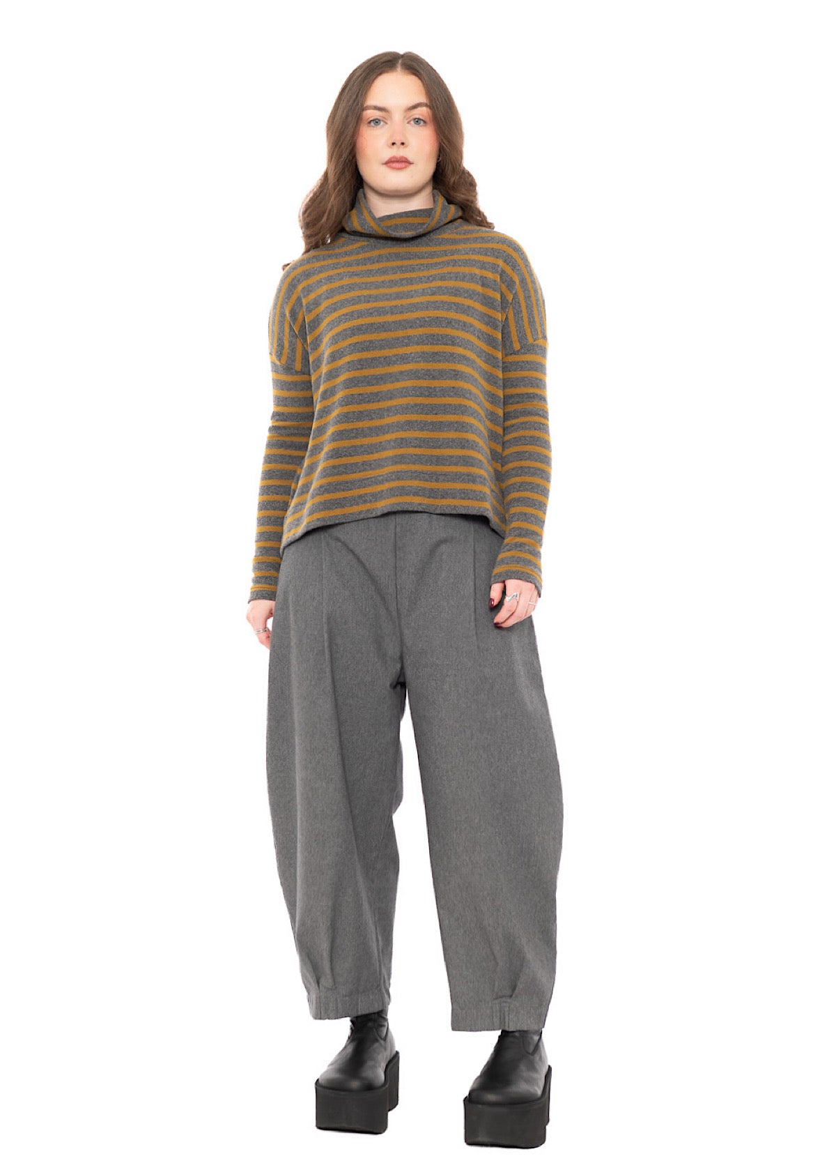 STRUCTURED COTTON-MIX BIANCO D TROUSER