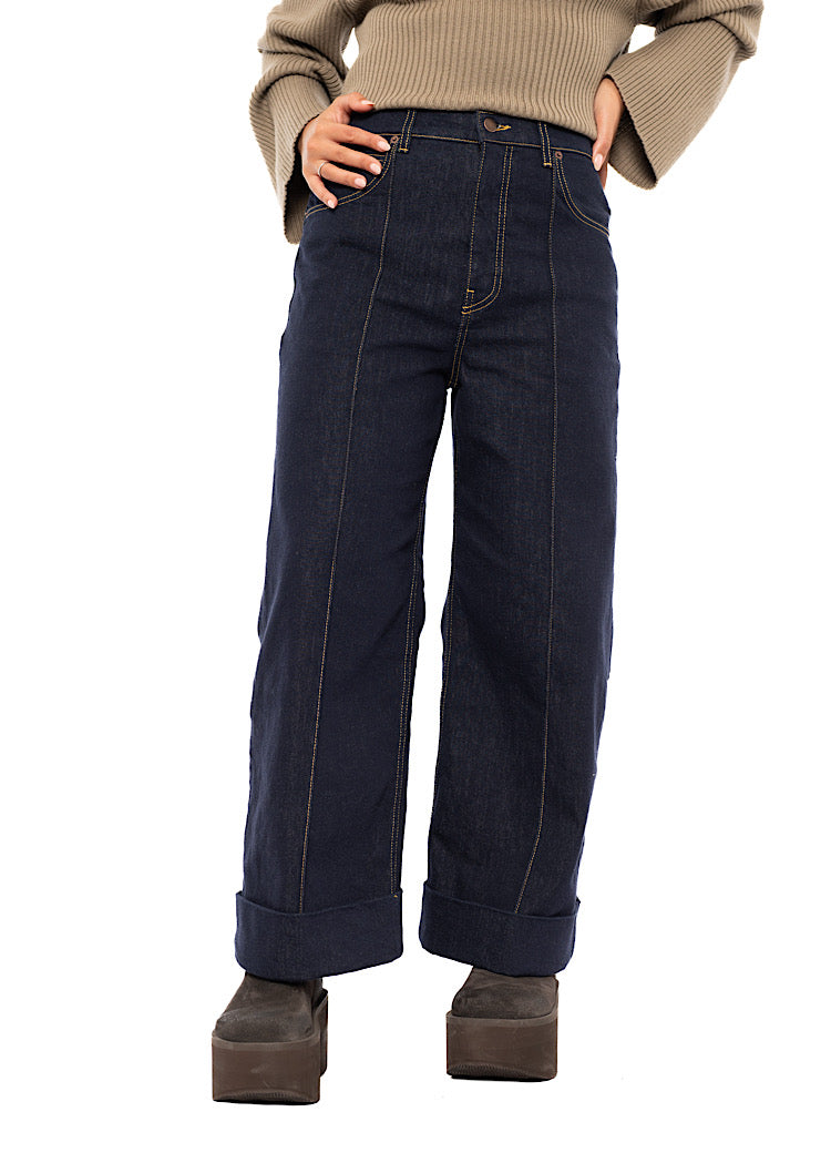WIDE-LEG DENIM TROUSER