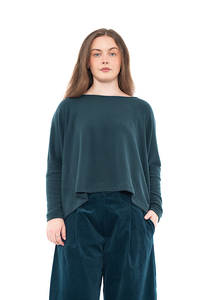 SIGNATURE COTTON-FLEECE KIRA PULLOVER