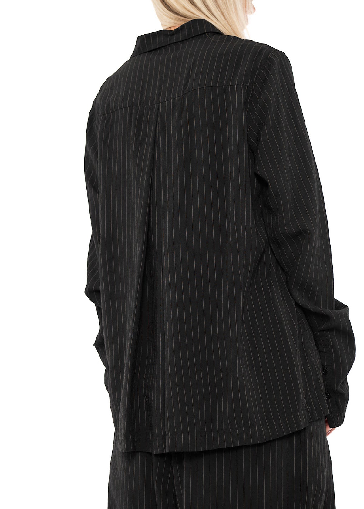 PINSTRIPE VISCOSE-SILK SHIRT