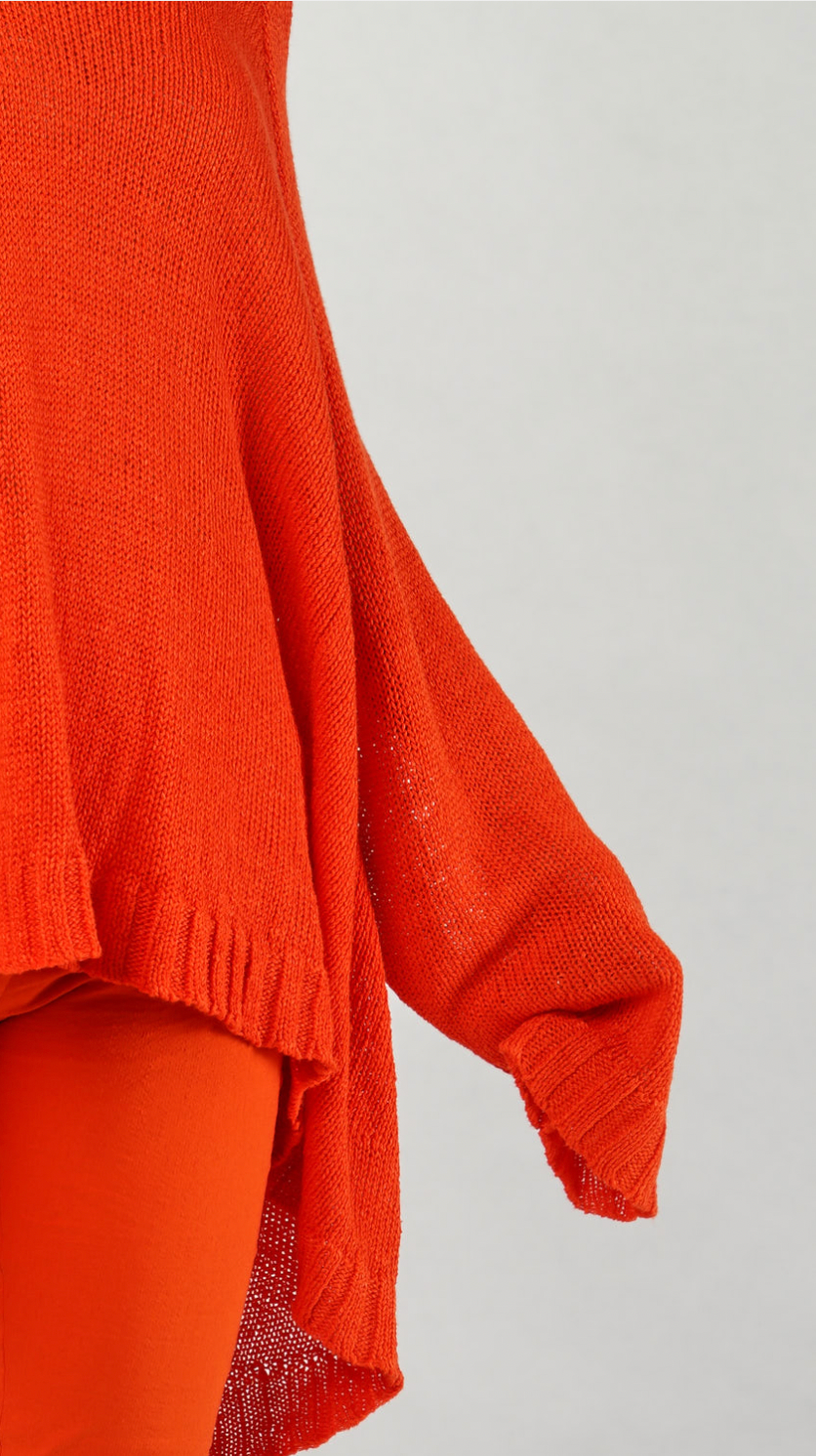 PRE-ORDER RUNDHOLZ DIP PULLOVER *GREIGE* (Shown in MANDARINE)