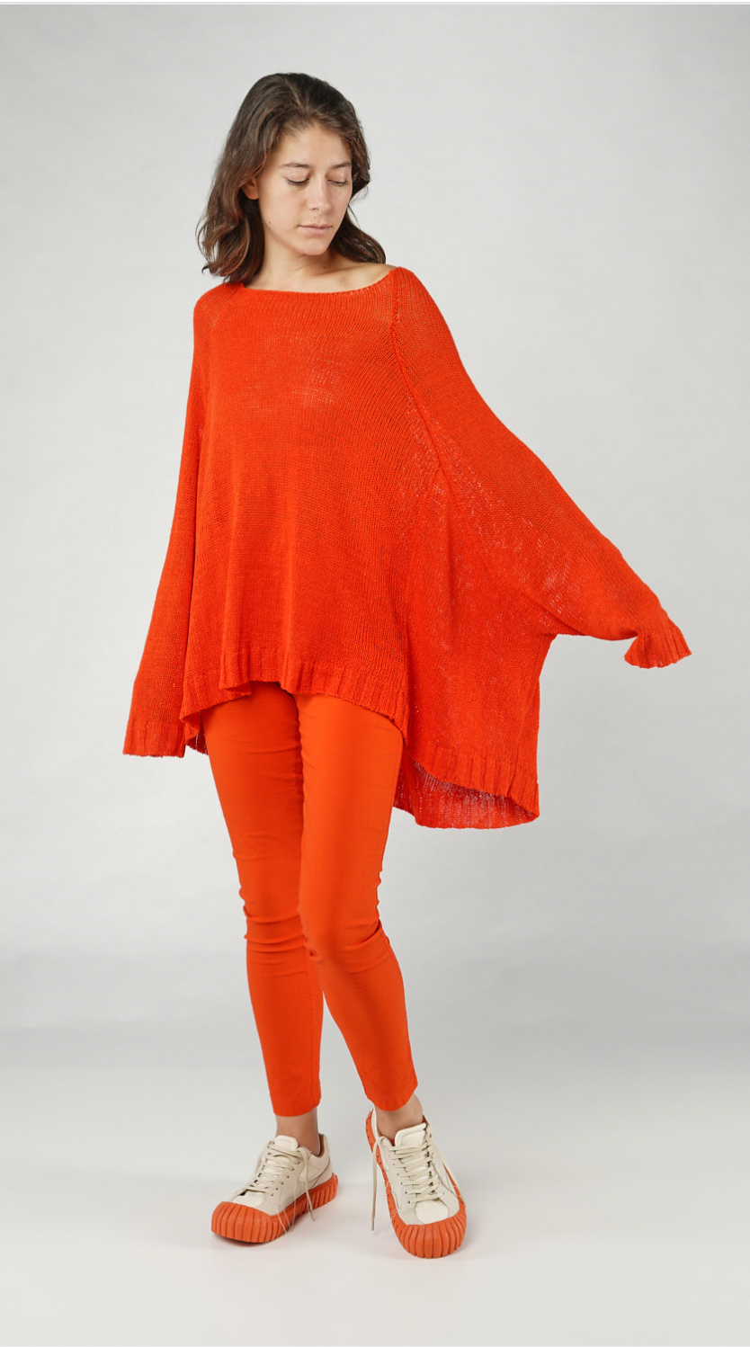 PRE-ORDER RUNDHOLZ DIP PULLOVER *GREIGE* (Shown in MANDARINE)