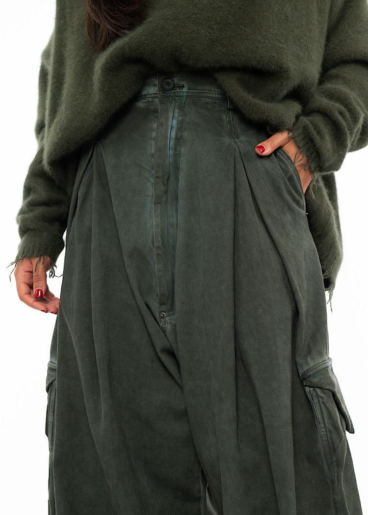 RUNDHOLZ DIP TROUSER *BLACK GLOSS* (Shown in PINE LIGHT)