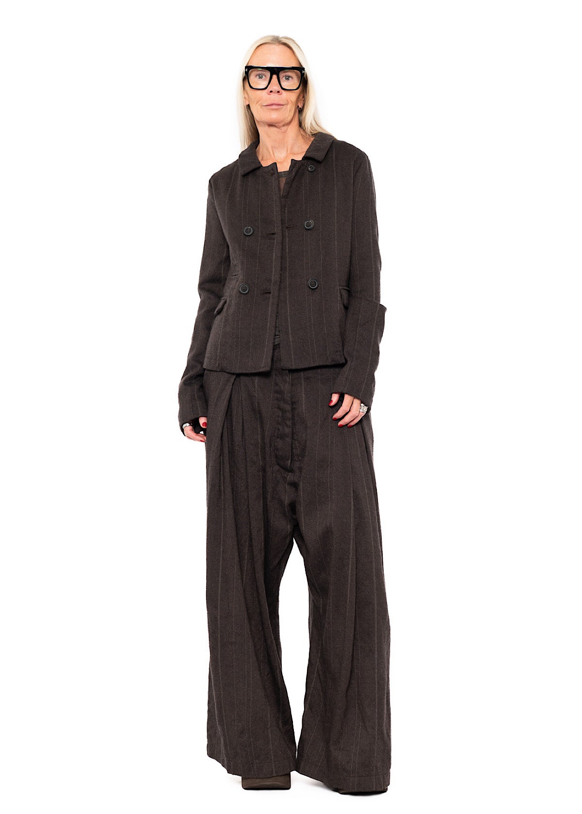 PINSTRIPE WOOL TAILORED JACKET