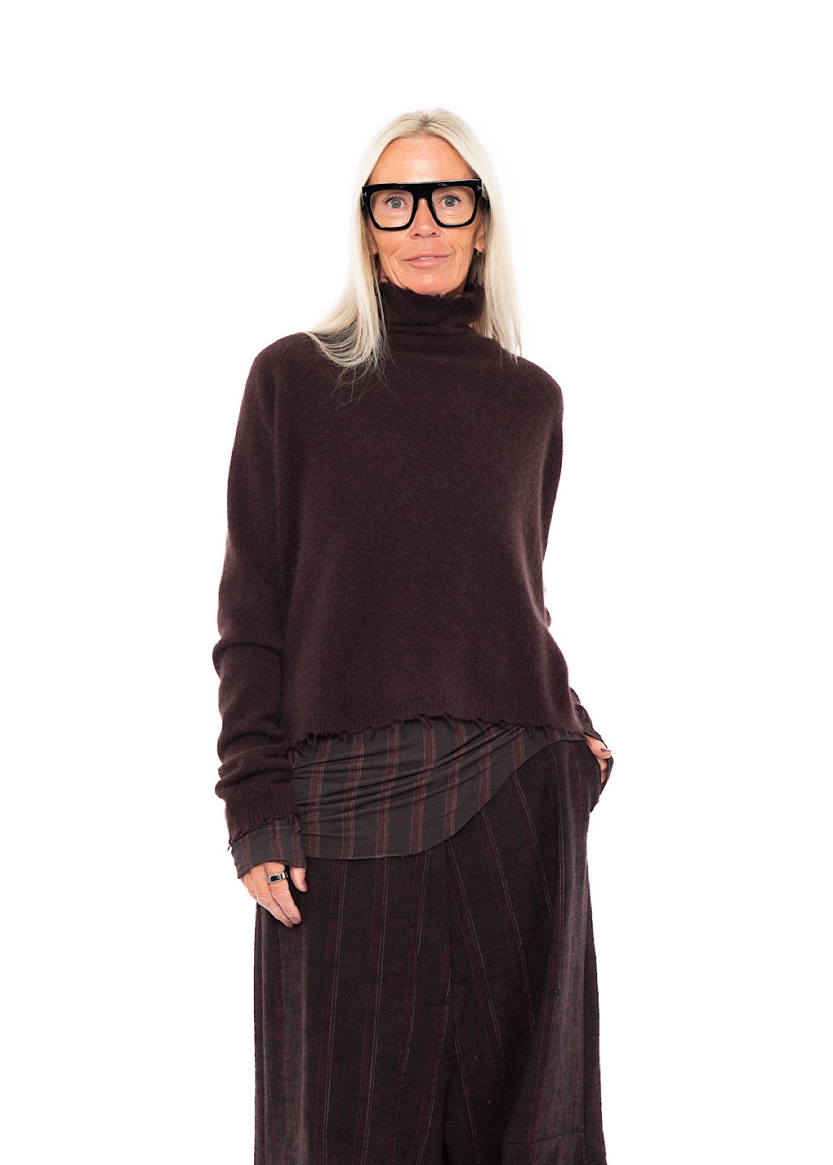 PINSTRIPE LAYERING T-SHIRT